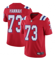 Men's Nike New England Patriots #73 John Hannah Red Alternate Vapor Untouchable Limited Player NFL Jersey