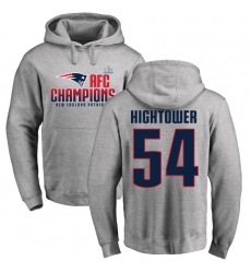 Nike New England Patriots #54 Dont'a Hightower Heather Gray 2017 AFC Champions Pullover Hoodie