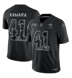 Men's New Orleans Saints #41 Alvin Kamara Black F.U.S.E. 2026 Salute to Service Limited Football Stitched Jersey