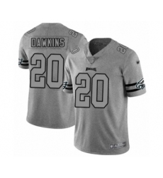 Men's Philadelphia Eagles #20 Brian Dawkins Limited Gray Team Logo Gridiron Football Jersey