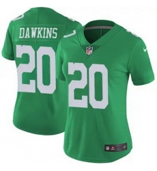 Women Philadelphia Eagles #20 Brian Dawkins Green Vapor Untouchable Limited Stitched NFL Jersey