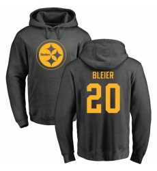 NFL Nike Pittsburgh Steelers #20 Rocky Bleier Ash One Color Pullover Hoodie