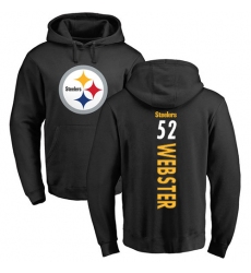 NFL Nike Pittsburgh Steelers #52 Mike Webster Black Backer Pullover Hoodie