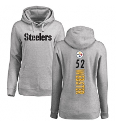 NFL Women's Nike Pittsburgh Steelers #52 Mike Webster Ash Backer Pullover Hoodie