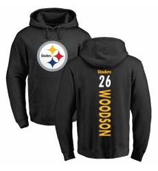 NFL Nike Pittsburgh Steelers #26 Rod Woodson Black Backer Pullover Hoodie