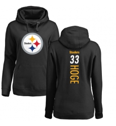 NFL Women's Nike Pittsburgh Steelers #33 Merril Hoge Black Backer Pullover Hoodie