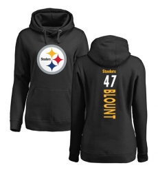 NFL Women's Nike Pittsburgh Steelers #47 Mel Blount Black Backer Pullover Hoodie