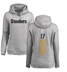 NFL Women's Nike Pittsburgh Steelers #17 Eli Rogers Ash Backer Pullover Hoodie