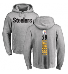 NFL Nike Pittsburgh Steelers #58 Jack Lambert Ash Backer Pullover Hoodie