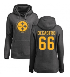 NFL Women's Nike Pittsburgh Steelers #66 David DeCastro Ash One Color Pullover Hoodie