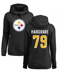 NFL Women's Nike Pittsburgh Steelers #79 Javon Hargrave Black Name & Number Logo Pullover Hoodie