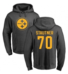 NFL Nike Pittsburgh Steelers #70 Ernie Stautner Ash One Color Pullover Hoodie