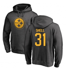 NFL Nike Pittsburgh Steelers #31 Donnie Shell Ash One Color Pullover Hoodie