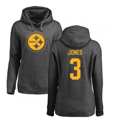 NFL Women's Nike Pittsburgh Steelers #3 Landry Jones Ash One Color Pullover Hoodie