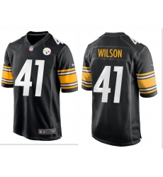 Men's Pittsburgh Steelers #41 Payton Wilson Black Replica Home Stitched Jersey