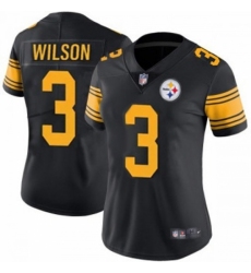 Women Pittsburgh Steelers #3 Russell Wilson RUsh F U S E Vapor Untouchable Limited Football Stitched Jersey