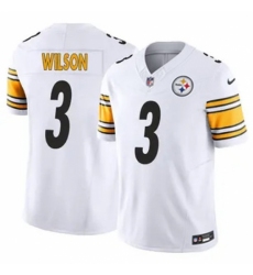 Youth Pittsburgh Steelers #3 Russell Wilson White F U S E Vapor Untouchable Limited Football Stitched Jersey