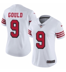 Women's Nike San Francisco 49ers #9 Robbie Gould Limited White Rush Vapor Untouchable NFL Jersey