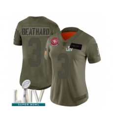 Women's San Francisco 49ers #3 C. J. Beathard Limited Olive 2019 Salute to Service Super Bowl LIV Bound Football Jersey