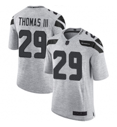 Men's Nike Seattle Seahawks #29 Earl Thomas III Limited Gray Gridiron II NFL Jersey