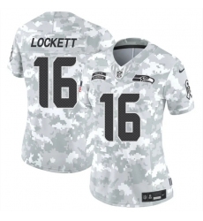 Women's Seattle Seahawks #16 Tyler Lockett 2024 F.U.S.E Arctic Camo Salute To Service Limited Stitched Football Jersey(Run Small)