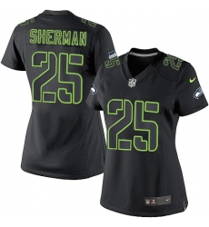 Men's Nike Seattle Seahawks #25 Richard Sherman Elite Grey Alternate USA Flag Fashion NFL Jersey