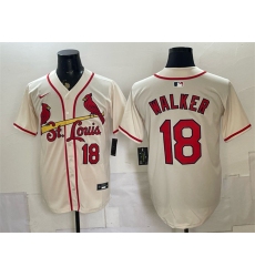 Men's St. Louis Cardinals #18 Jordan Walker Cream Limited Stitched Baseball Jersey