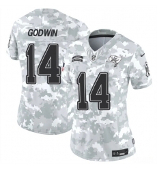 Women's Tampa Bay Buccaneers #14 Chris Godwin 2024 F.U.S.E Arctic Camo Salute To Service Limited Stitched Football Jersey(Run Small)