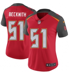 Women's Nike Tampa Bay Buccaneers #51 Kendell Beckwith Elite Red Team Color NFL Jersey