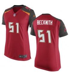 Women's Nike Tampa Bay Buccaneers #51 Kendell Beckwith Game Red Team Color NFL Jersey