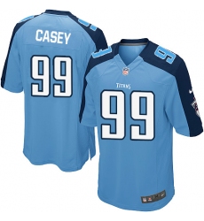 Men's Nike Tennessee Titans #99 Jurrell Casey Game Light Blue Team Color NFL Jersey