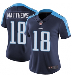 Women's Nike Tennessee Titans #18 Rishard Matthews Navy Blue Alternate Vapor Untouchable Limited Player NFL Jersey