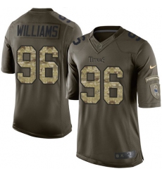 Men's Nike Tennessee Titans #96 Sylvester Williams Elite Green Salute to Service NFL Jersey