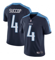 Youth Nike Tennessee Titans #4 Ryan Succop Navy Blue Alternate Vapor Untouchable Limited Player NFL Jersey