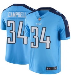 Men's Nike Tennessee Titans #34 Earl Campbell Light Blue Team Color Vapor Untouchable Limited Player NFL Jersey
