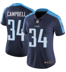 Women's Nike Tennessee Titans #34 Earl Campbell Navy Blue Alternate Vapor Untouchable Limited Player NFL Jersey