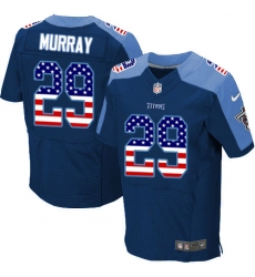 Men's Nike Tennessee Titans #29 DeMarco Murray Elite Navy Blue Alternate USA Flag Fashion NFL Jersey