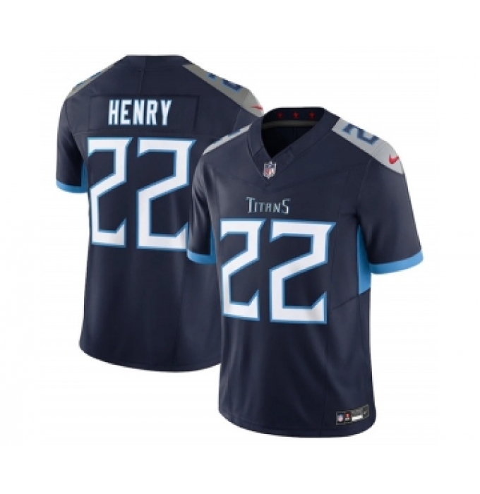 Men's Tennessee Titans #22 Derrick Henry Navy 2023 F.U.S.E Vapor Untouchable Stitched Jersey