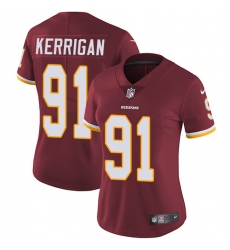 Women's Nike Washington Redskins #91 Ryan Kerrigan Elite Burgundy Red Team Color NFL Jersey