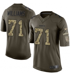 Men's Nike Washington Redskins #71 Trent Williams Elite Green Salute to Service NFL Jersey