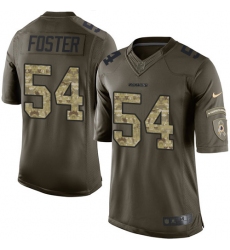 Men's Nike Washington Redskins #54 Mason Foster Elite Green Salute to Service NFL Jersey