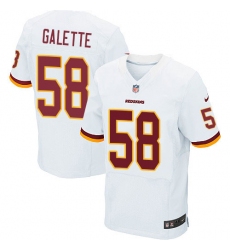 Men's Nike Washington Redskins #58 Junior Galette Elite White NFL Jersey