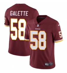 Youth Nike Washington Redskins #58 Junior Galette Burgundy Red Team Color Vapor Untouchable Limited Player NFL Jersey