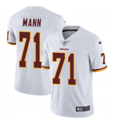 Youth Nike Washington Redskins #71 Charles Mann Elite White NFL Jersey