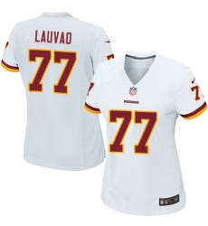 Women's Nike Washington Redskins #77 Shawn Lauvao Game White NFL Jersey