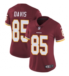 Women's Nike Washington Redskins #85 Vernon Davis Elite Burgundy Red Team Color NFL Jersey