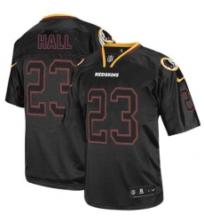 Men's Nike Washington Redskins #23 DeAngelo Hall Elite Lights Out Black NFL Jersey