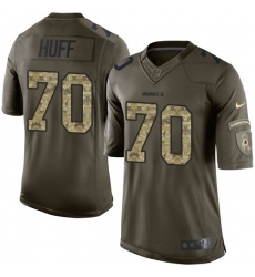 Men's Nike Washington Redskins #70 Sam Huff Elite Green Salute to Service NFL Jersey