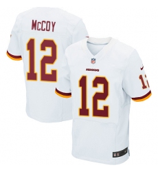Men's Nike Washington Redskins #12 Colt McCoy Elite White NFL Jersey
