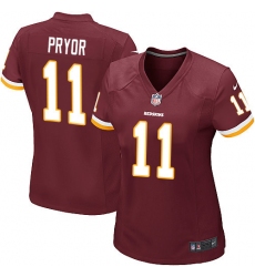 Women's Nike Washington Redskins #11 Terrelle Pryor Game Burgundy Red Team Color NFL Jersey
